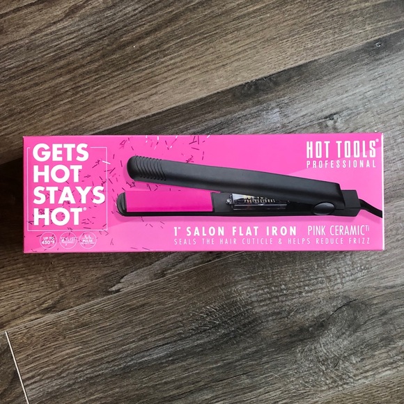 hot tools pink ceramic flat iron